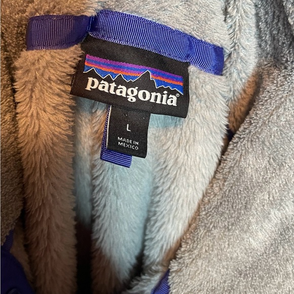 Patagonia Gray Purple Re-Tool Snap-T Pullover Fleece Sweater - Women's Large - Picture 8 of 8